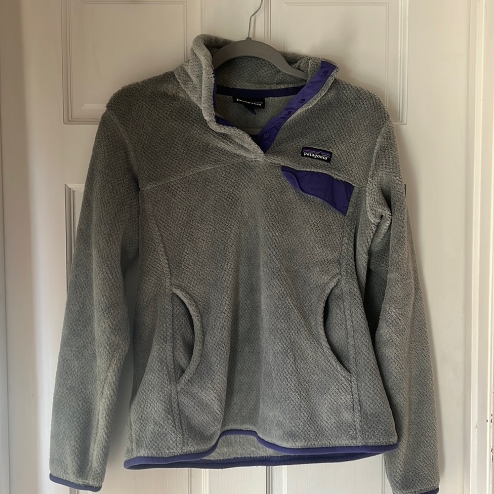 Grey Patagonia re-tool pullover